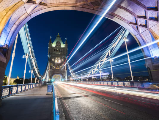 Night Photography, Light Trails and Shutter Speed Creativity: Tower Bridge, London
