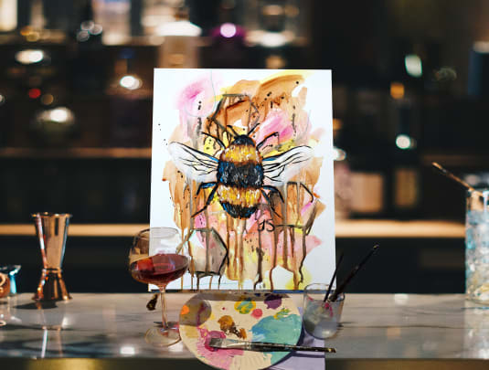 Paint n Sip Bar Event "Bumble Bee"