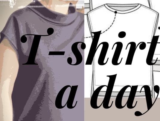 T shirt a day / How to sew elastic materials