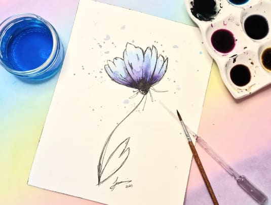 Watercolour Inks Floral Workshop – A Mindful Painting Experience