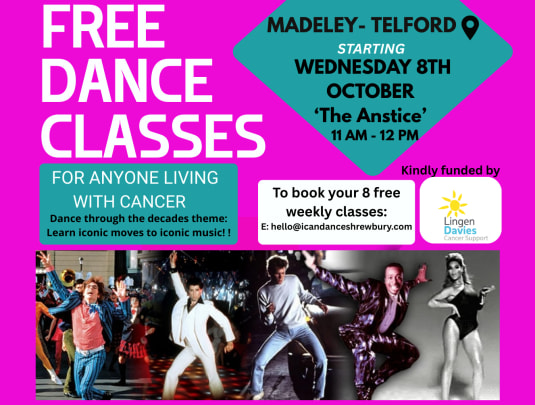  FREE Dance Classes for any one living with a Cancer Diagnosis in TELFORD 