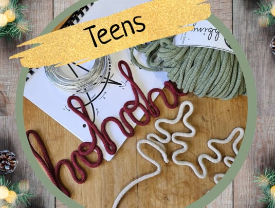 🎄 Teen Christmas Craft Workshop: Cotton Cord Wire Words & Symbols