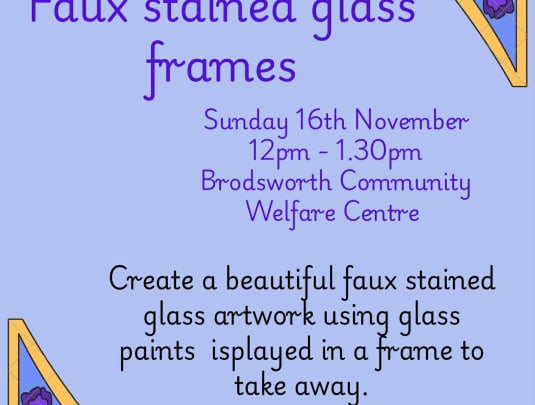 Faux stained glass frames