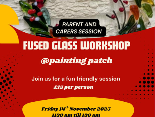 Parent and carer fused glass workshop