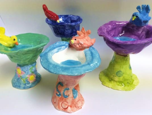 Bird Bath Garden Art with Sylvia Sinel 