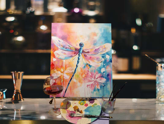 Paint n Sip Bar Event "Dragonfly"