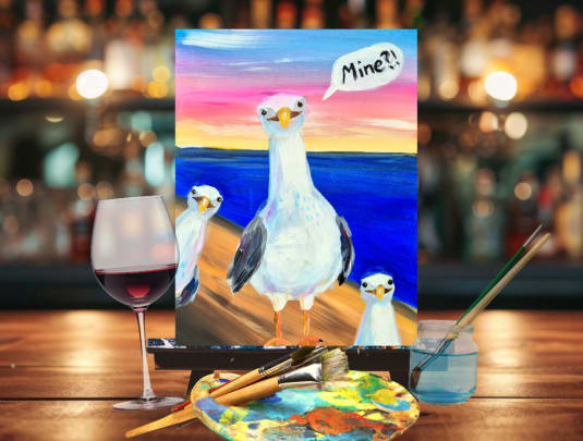 Paint n Sip Bar Event "Seagulls"