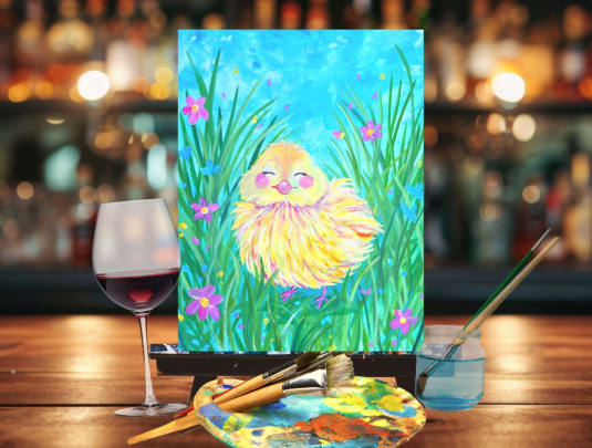 Paint n Sip Bar Event “Cute Chick”
