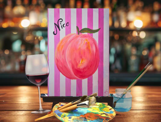 Paint n Sip Bar Event "Nice Peach"
