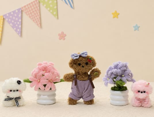 Pipe Cleaner Pot Plant & Animal Pal with Velora Studios
