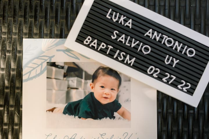 Uno's baptismal photo
