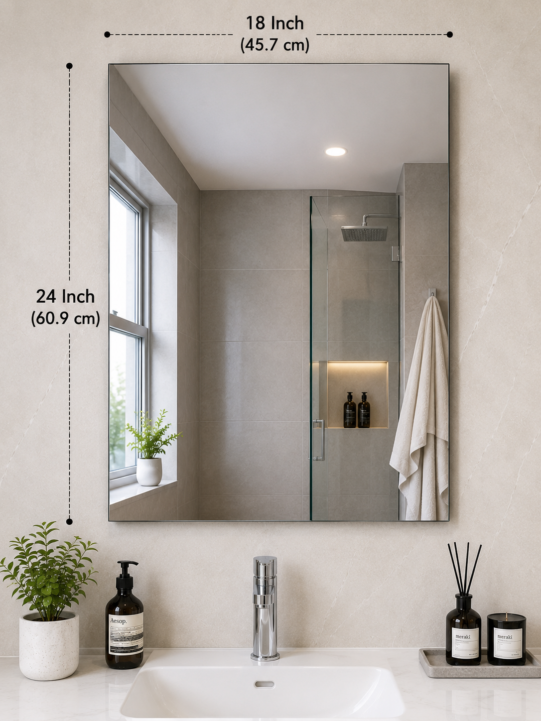 Simple Rectangular Wall Mirror