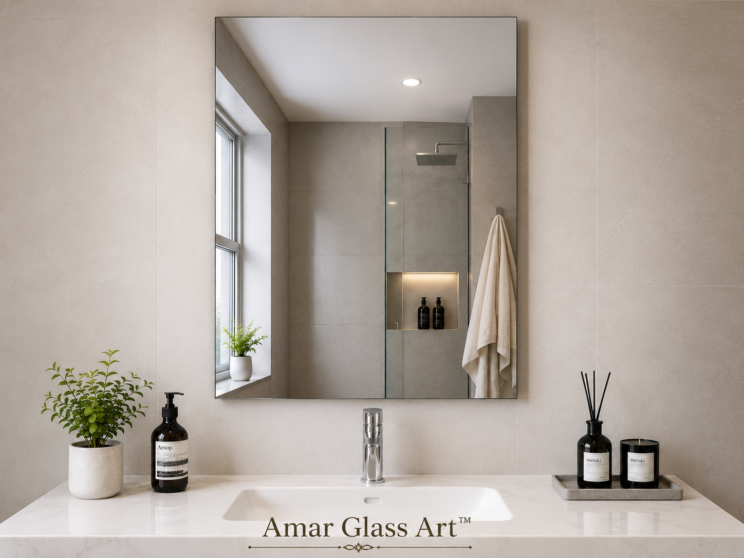 Simple Rectangular Wall Mirror