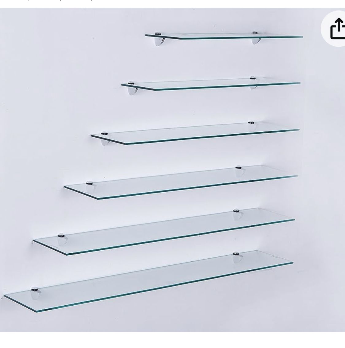 Floating Glass Wall Shelf