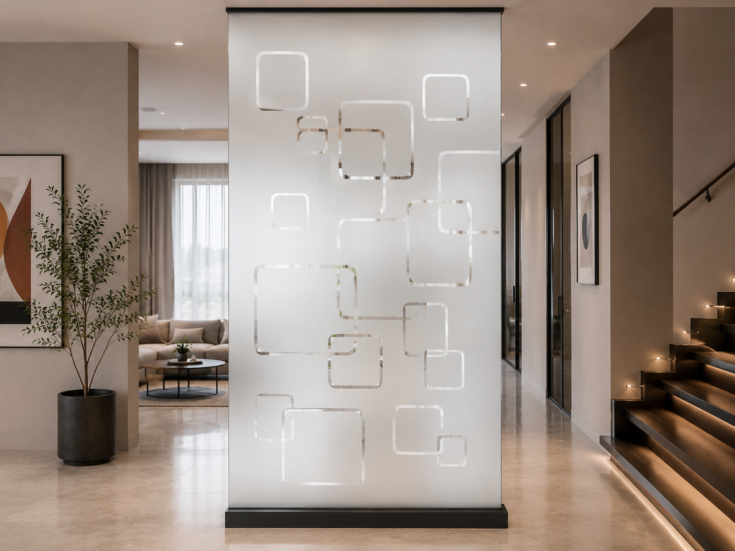 Frosted Privacy Glass Panel