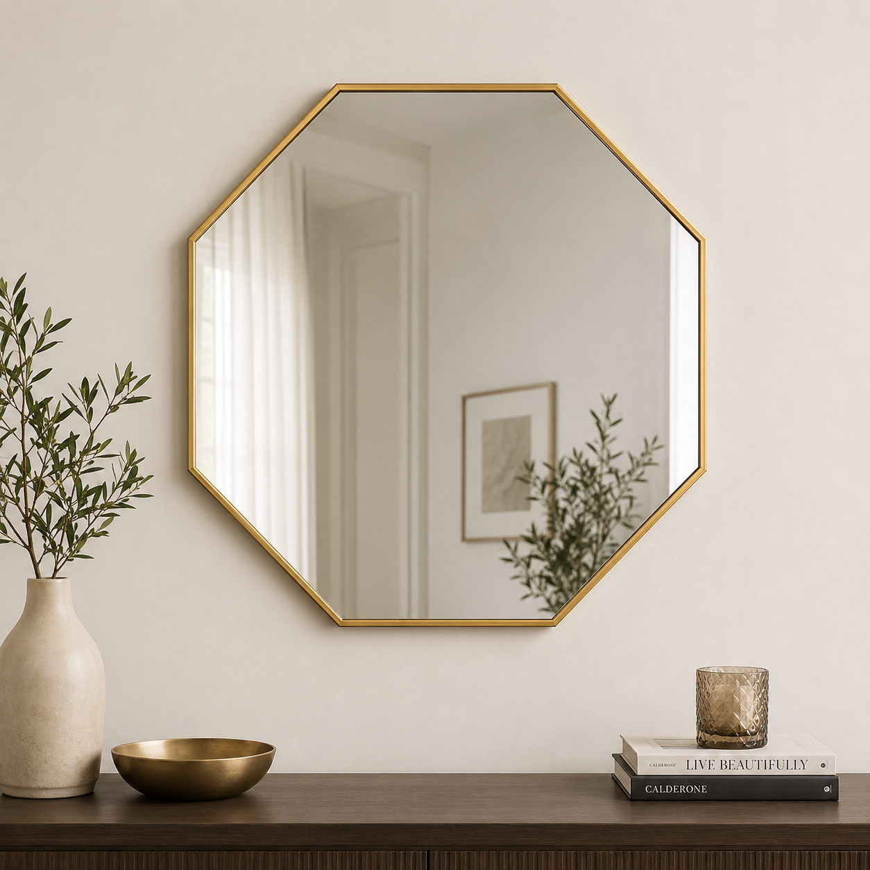 Geometric Designer Wall Mirror