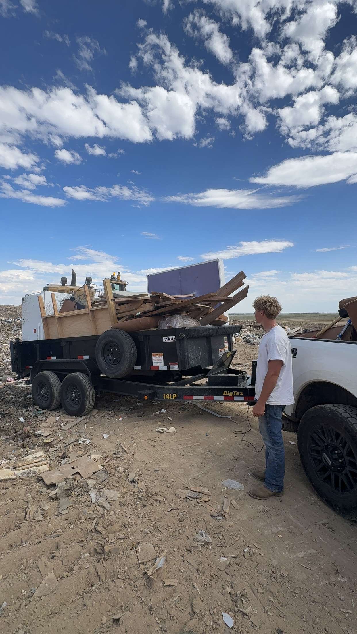Junk removal job - full trailer load