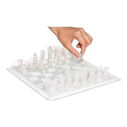 Tablero de Ajedrez de Vidrio Esmerilado 25x25cm