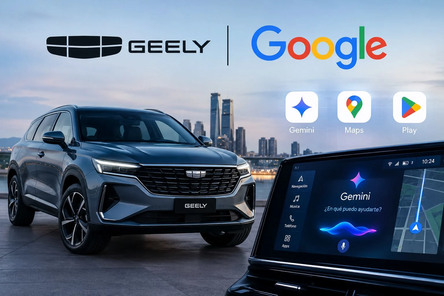 GEELY INTEGRARÁ GOOGLE GEMINI, MAPS Y PLAY EN SUS CARROS: LA INTELIGENCIA ARTIFICIAL LLEGARÁ DESDE 2027