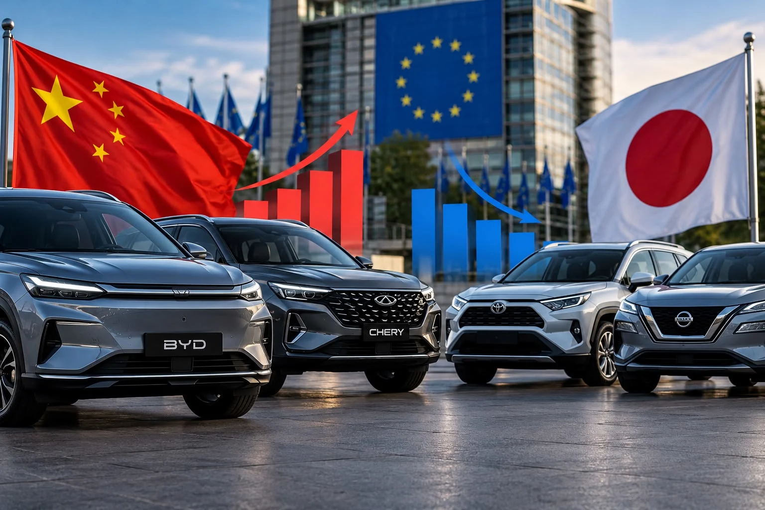 MARCAS CHINAS SUPERAN POR PRIMERA VEZ A LAS JAPONESAS EN VENTAS DE AUTOS EN EUROPA