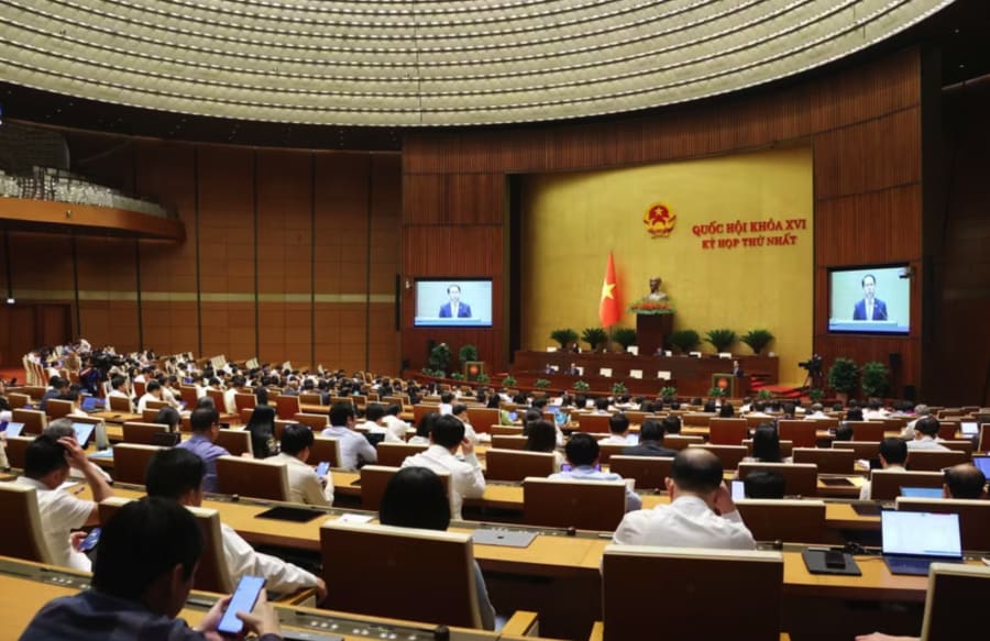 Quốc hội thảo luận 3 dự án luật về Hộ tịch, Công chứng và Trợ giúp pháp lý. (Ảnh: Văn Điệp/TTXVN)