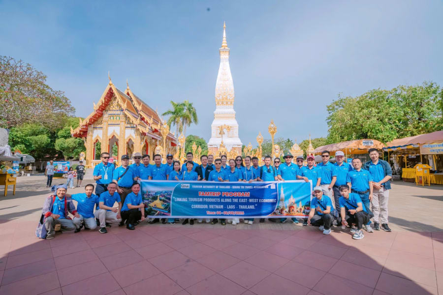 Thánh địa phật giáo Thatphanom, Thái Lan là điểm đến hấp dẫn trên tuyến du lịch xuyên Á - Ảnh: N.B