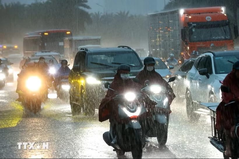 Các khu vực xuất hiện mưa dông vào chiều tối và đêm. (Ảnh: Văn Điệp/TTXVN)