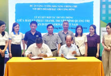 Ký kết hợp đồng truyền thông về phòng, chống thiên tai