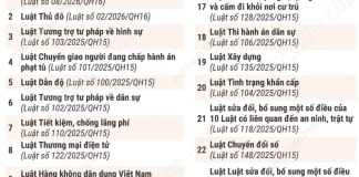 29 luật quan trọng có hiệu lực từ ngày 1/7/2026