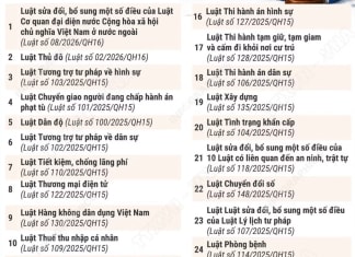 29 luật quan trọng có hiệu lực từ ngày 1/7/2026