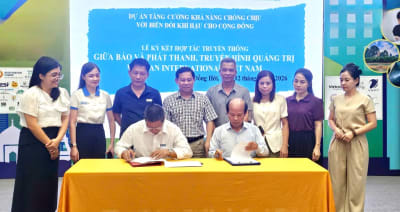 Ký kết hợp đồng truyền thông về phòng, chống thiên tai