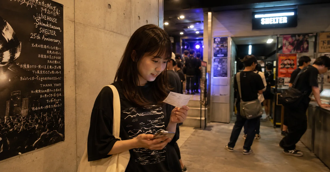 一人でライブに来た