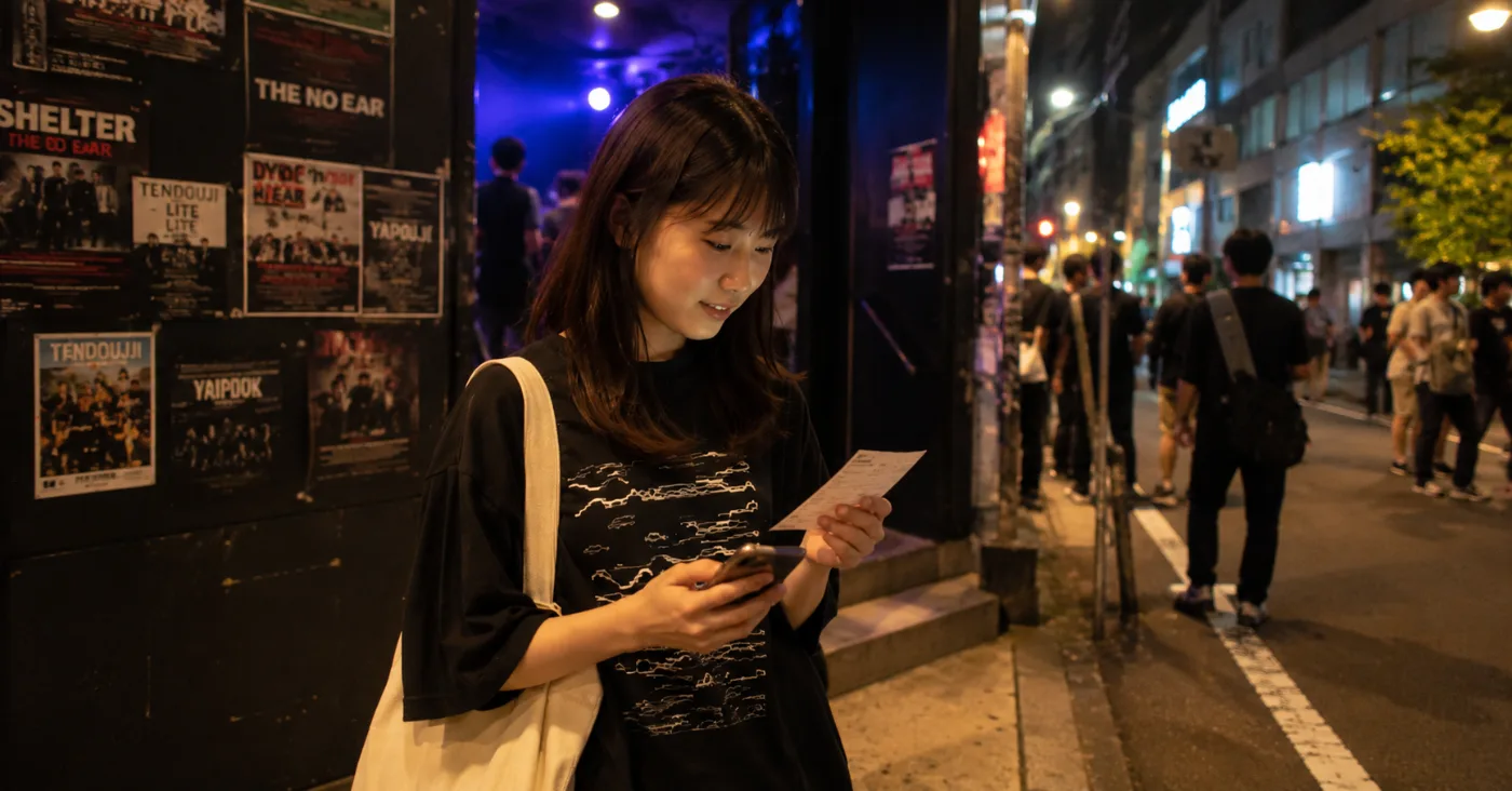 ライブ後に一人で余韻に浸っている