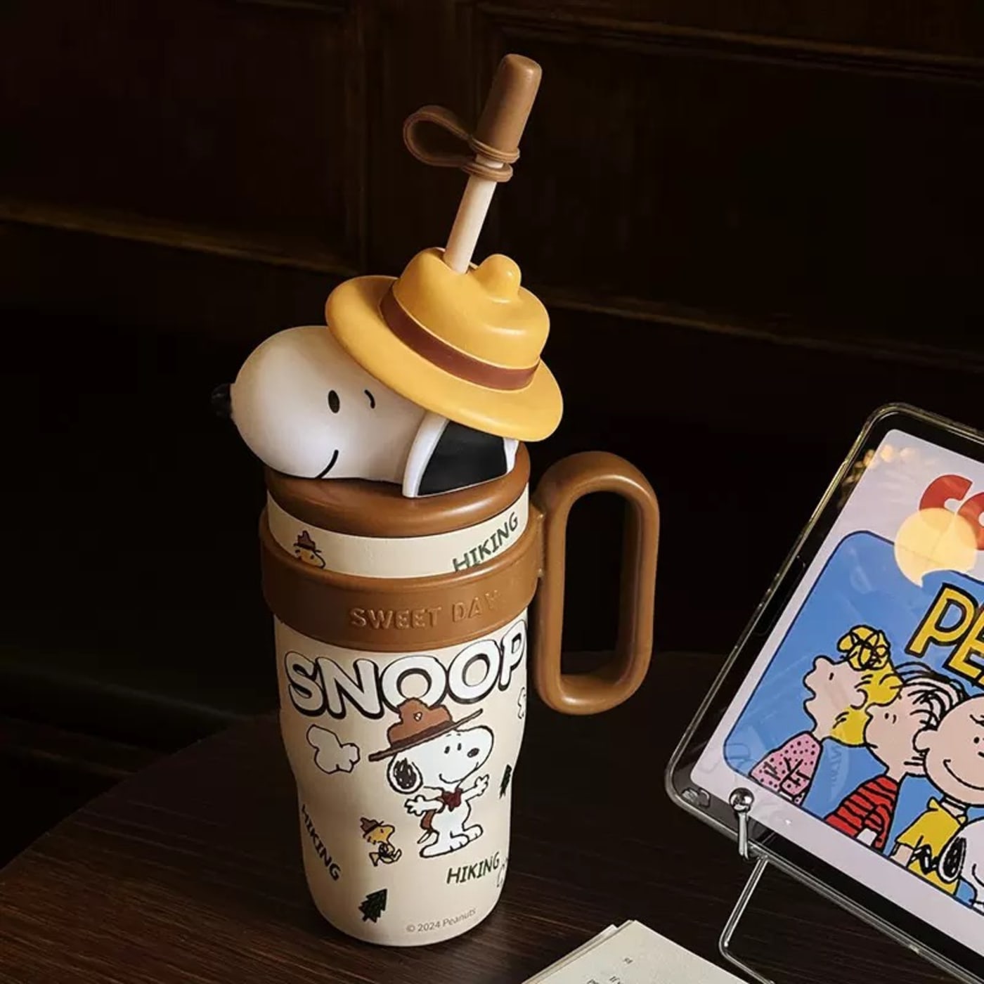 Snoopy Ice cup Insulated-Brown 800ml