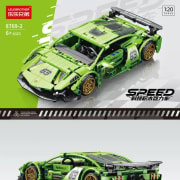 Green Pull back Sports Car 385pcs thumbnail 1