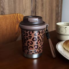 Brown Leopard Pront Thermo Mug- 320ml thumbnail 1