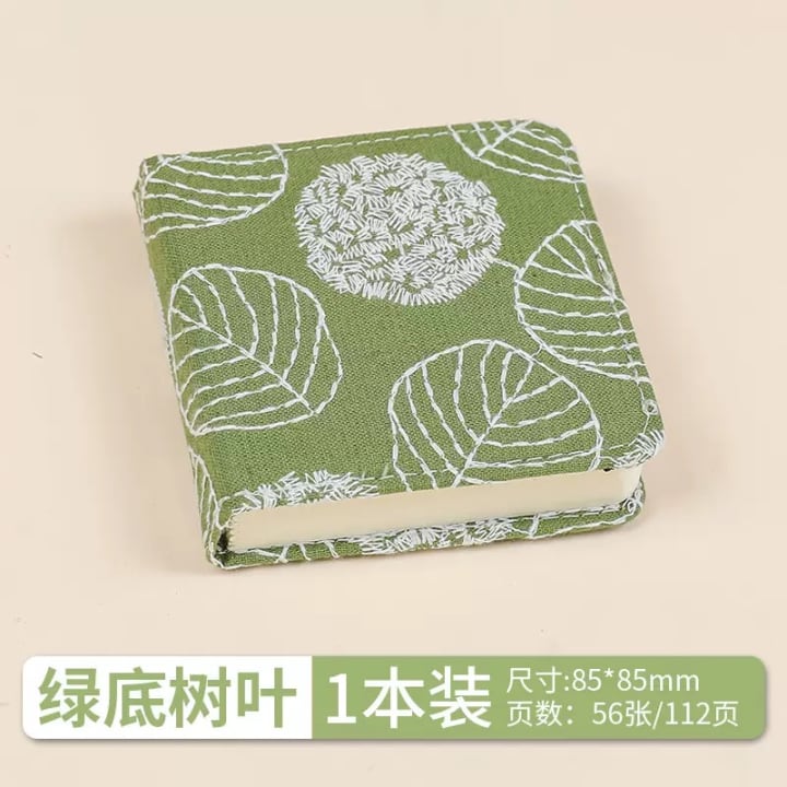 Mini Watecolour Sketchbook Green Leaf Background