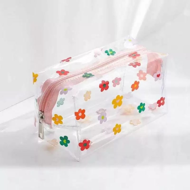Transparent PVC pouch- Floral