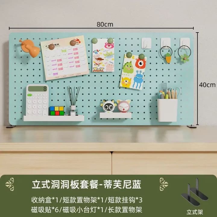 80by40cm Pegboard Blue- Comes with Accessories in the Video