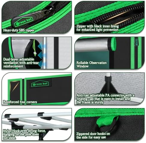 Vue 3 de Green Hut Tente De