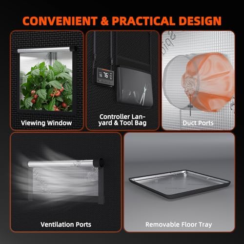 Vue 6 de Spider Farmer Growbox Tente