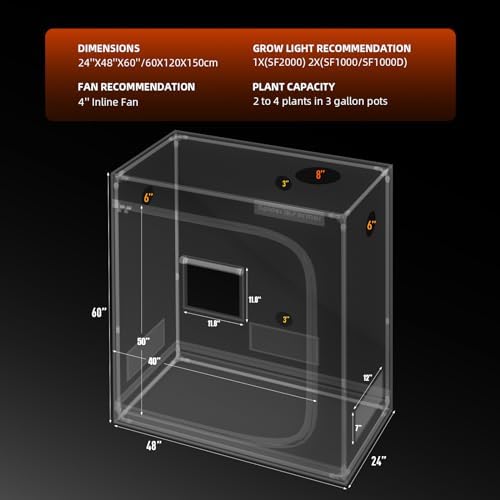Vue 7 de Spider Farmer Growbox Tente