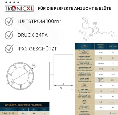 Vue 6 de Tronicxl Ventilateur Dextraction Dair