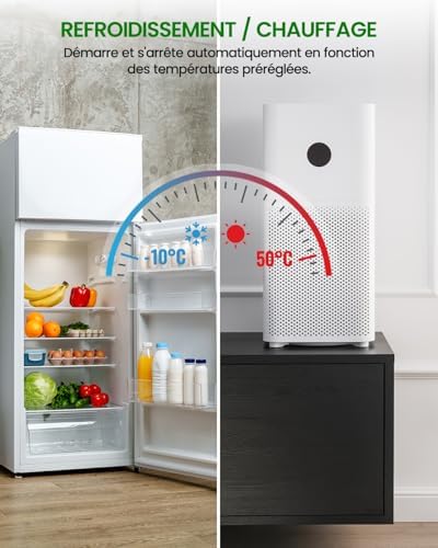 Vue 4 de Lamptobe Prise Thermostat Hygrostat