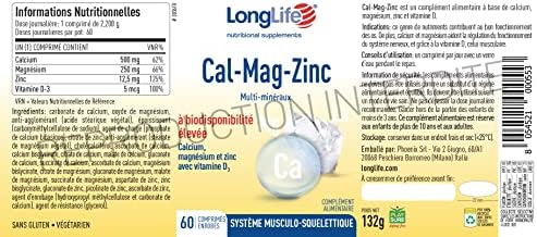 Vue 2 de Longlife Calmagzinc Calcium Magnesium
