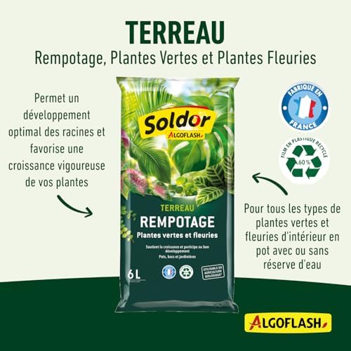 Vue 4 de Algoflash Terreau Rempotage Plantes