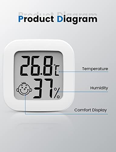 Vue 2 de Mini Thermometre Hygrometre Interieur
