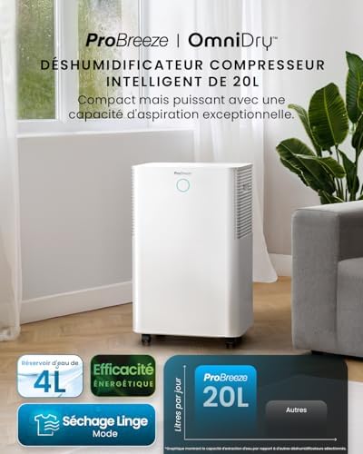 Vue 2 de Pro Breeze Omnidry Deshumidificateur