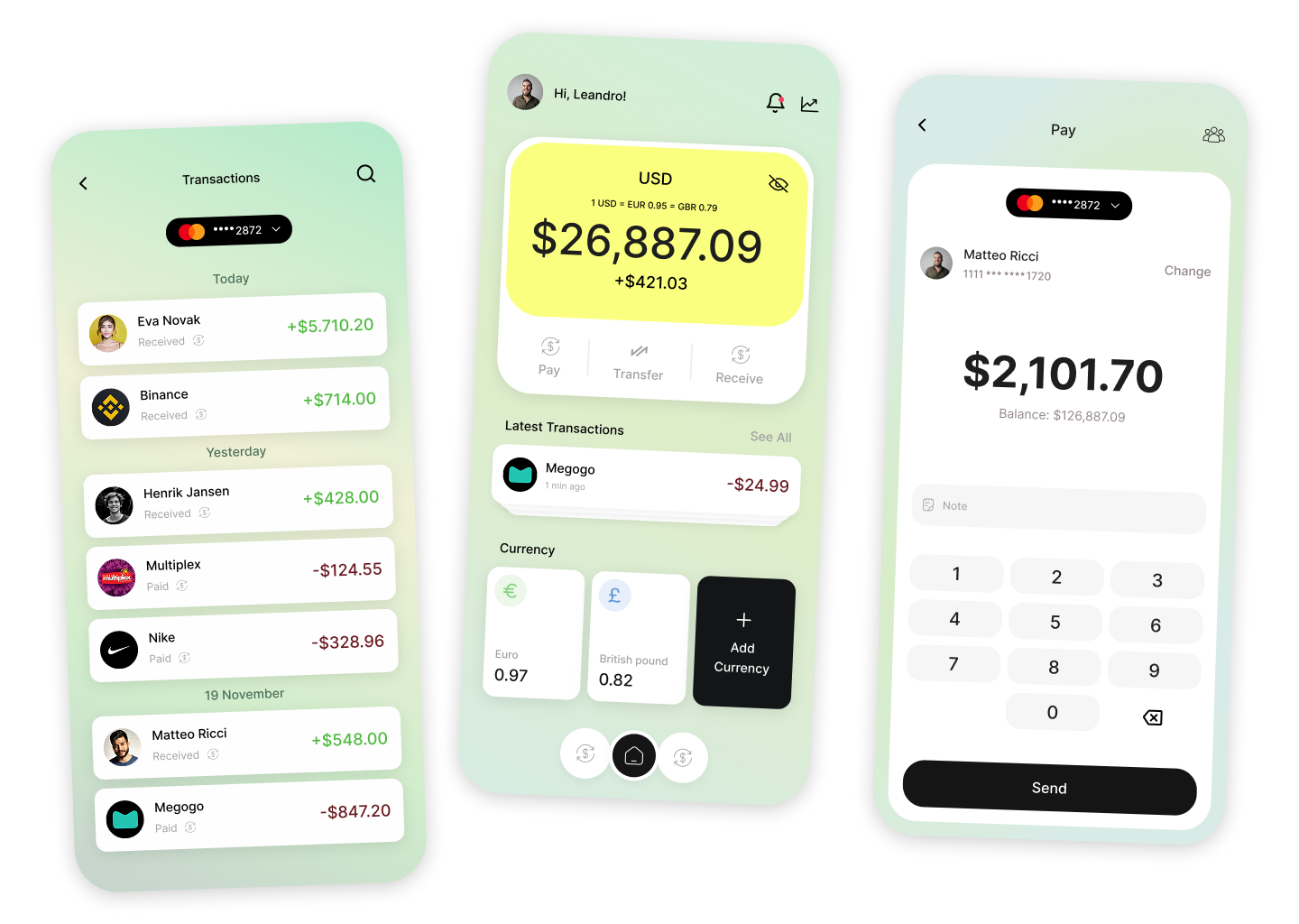 Finance App UI Design