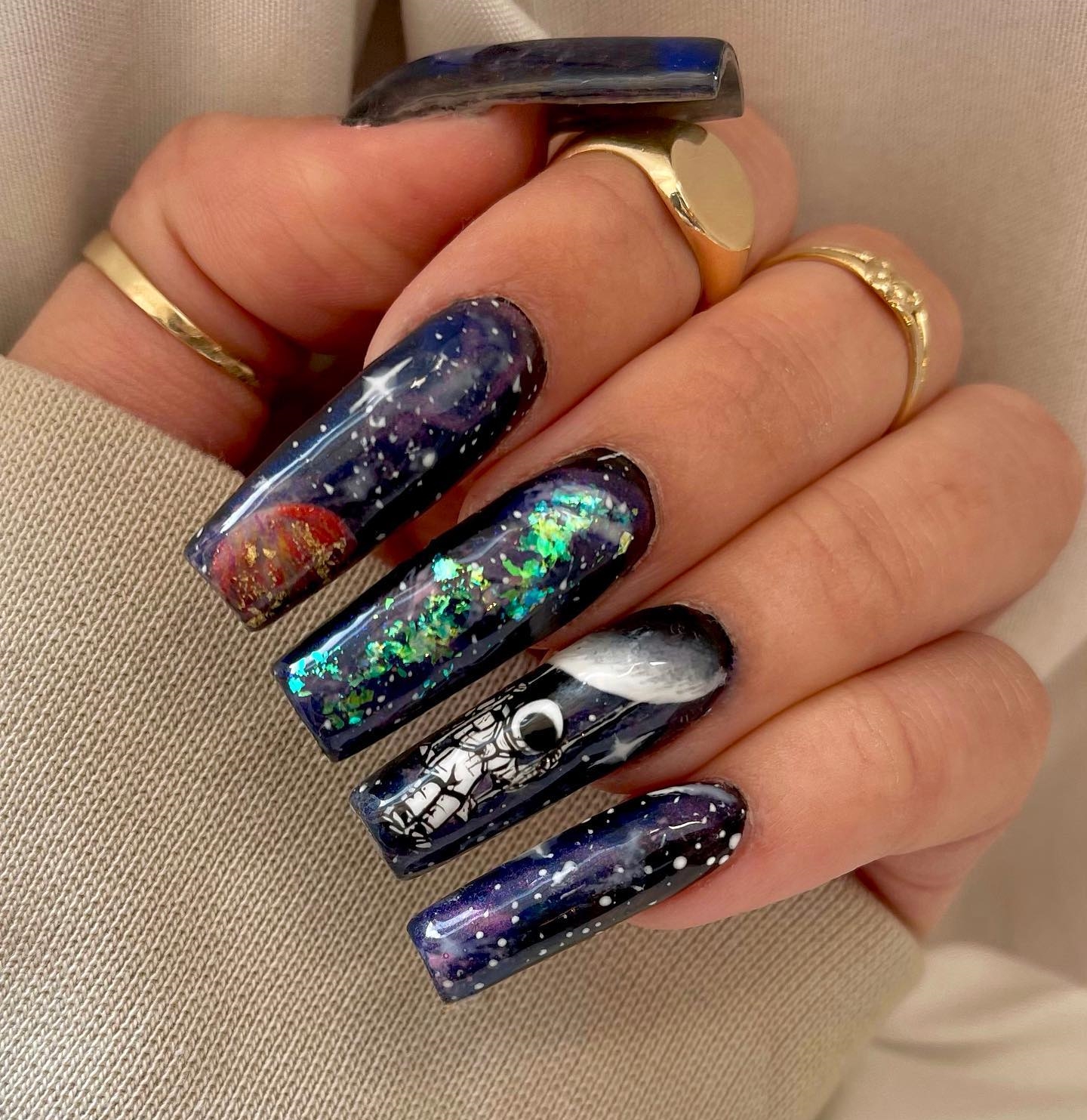 Galactic Glamour: Cosmic Nail Art Takes Nails to a New Frontier